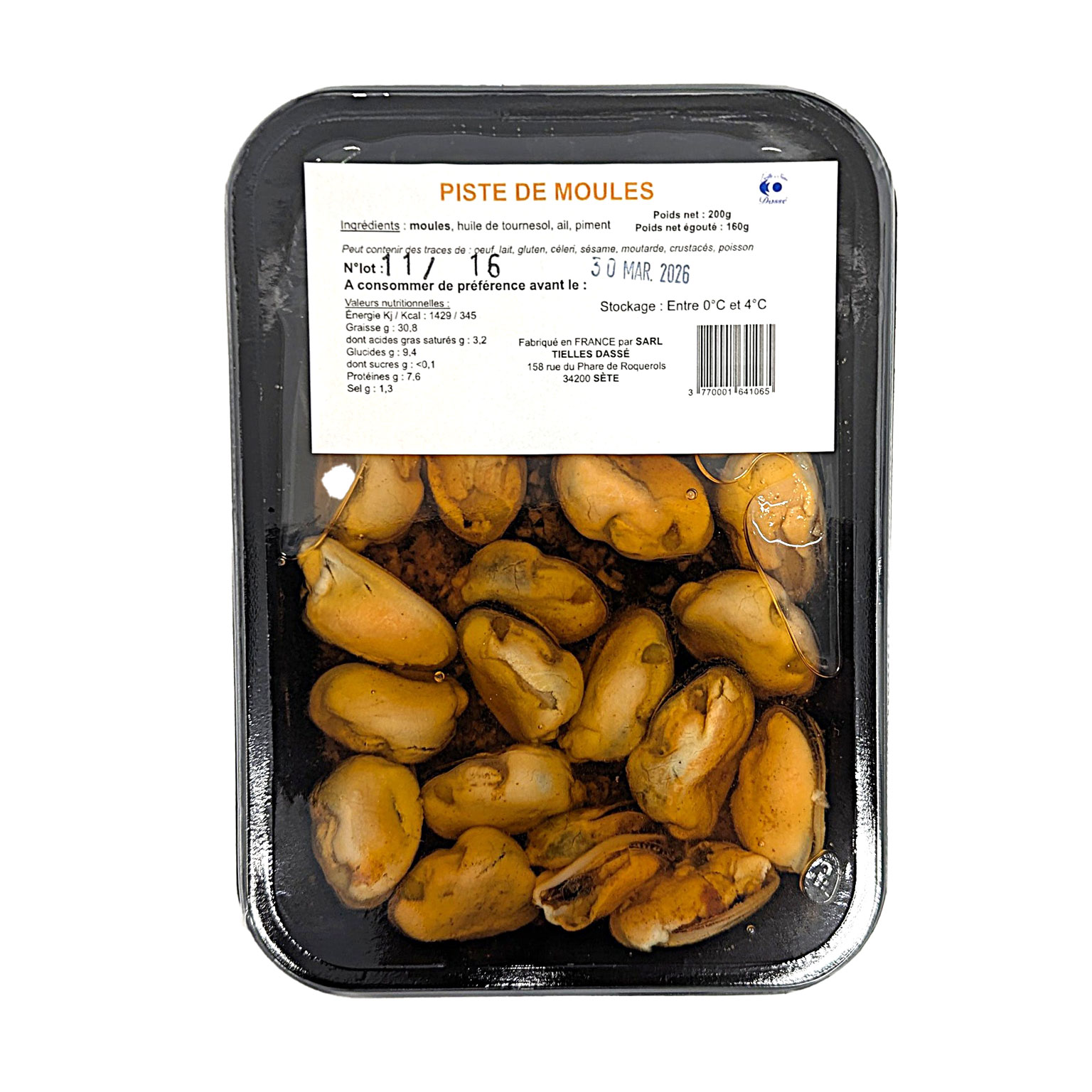 Piste de moules 200g