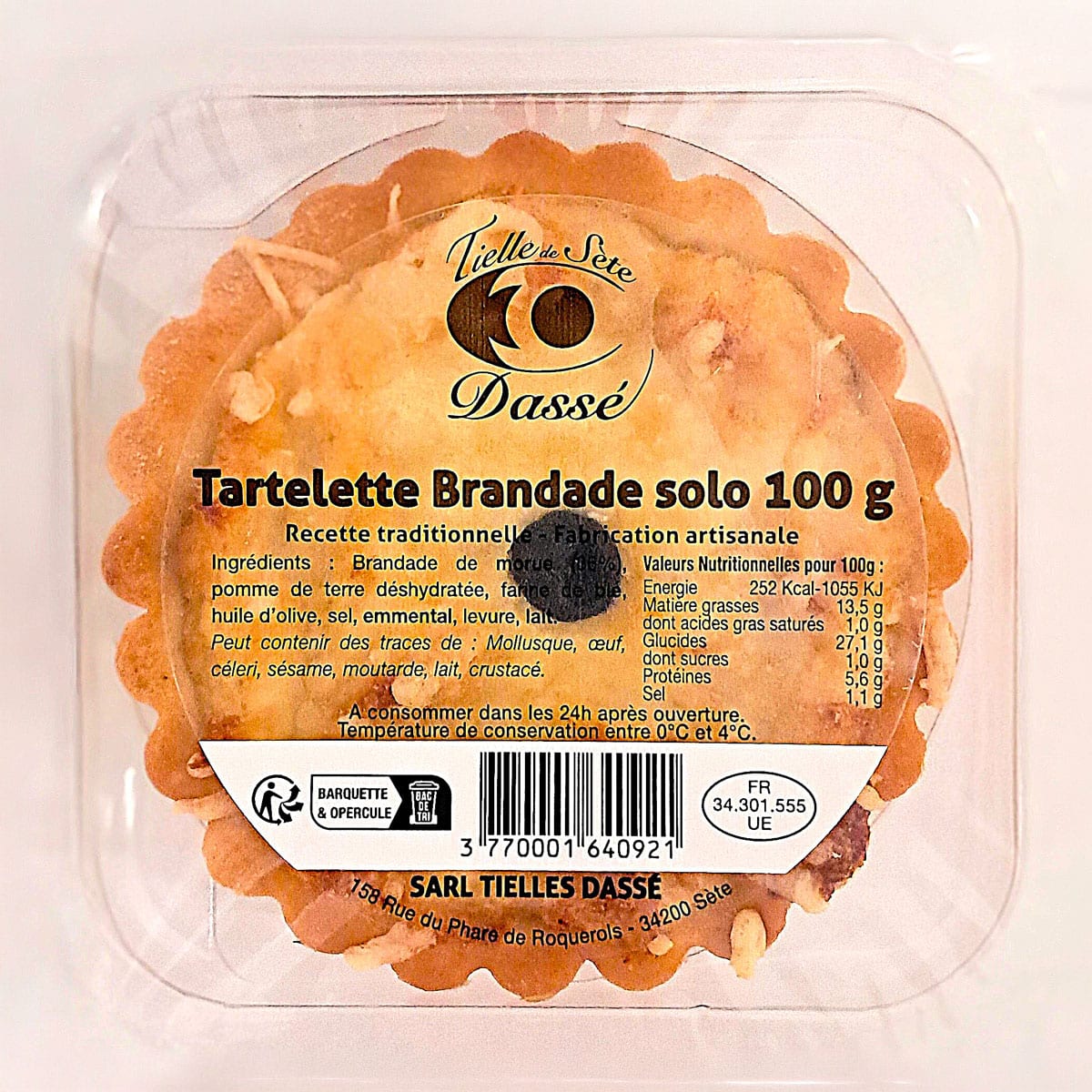 Tartelette brandade solo 100g